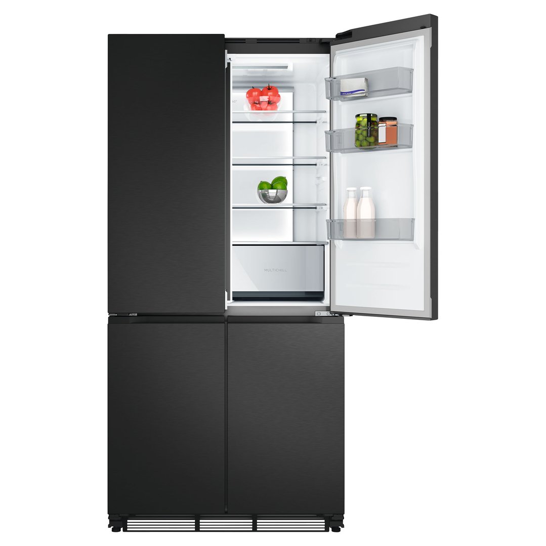 AEG 8000 Series 522L Quad Door Fridge, in Matte Black AQE5300BA