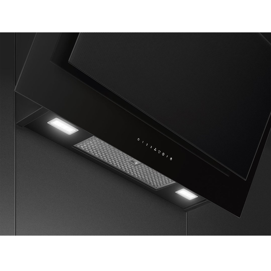 Smeg Linea 90cm Vertical Rangehood - Midnight Black KV194B3