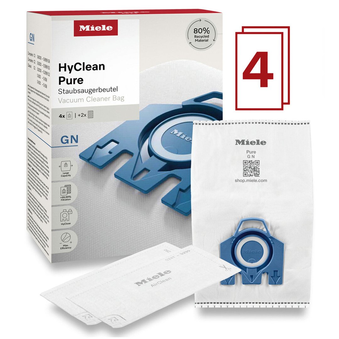 Miele GN HyClean Pure Vacuum Cleaner Dustbags Pack of 4 12421130