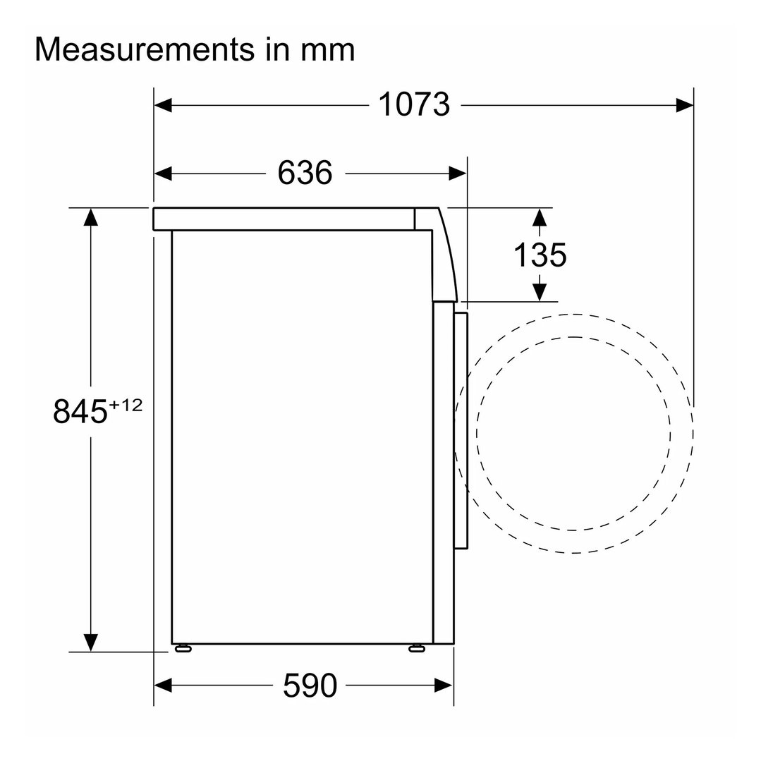Bosch 9kg Series 6 Front Loader Washing Machine White WGG244F0AU