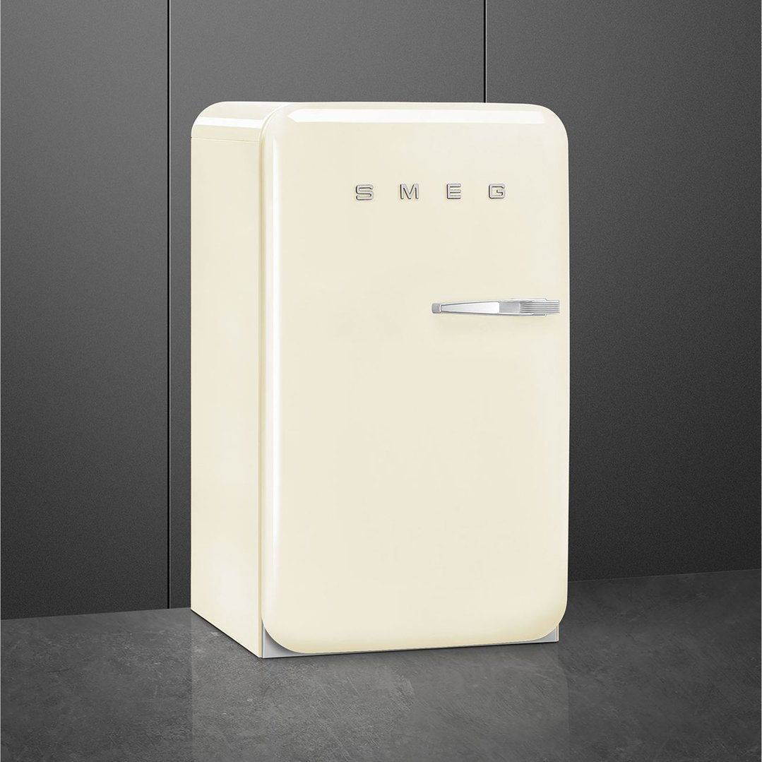 Smeg FAB 10 50's Style Retro Refrigerator, Happy Bar, Left Hand - Cream FAB10HLCR5AU
