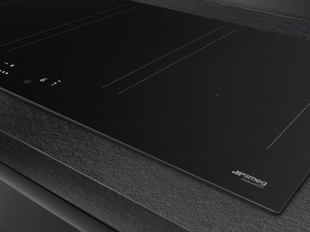 Smeg 90cm Classic Induction Cooktop with Autovent 2.0 - Matte Black SIM3964N