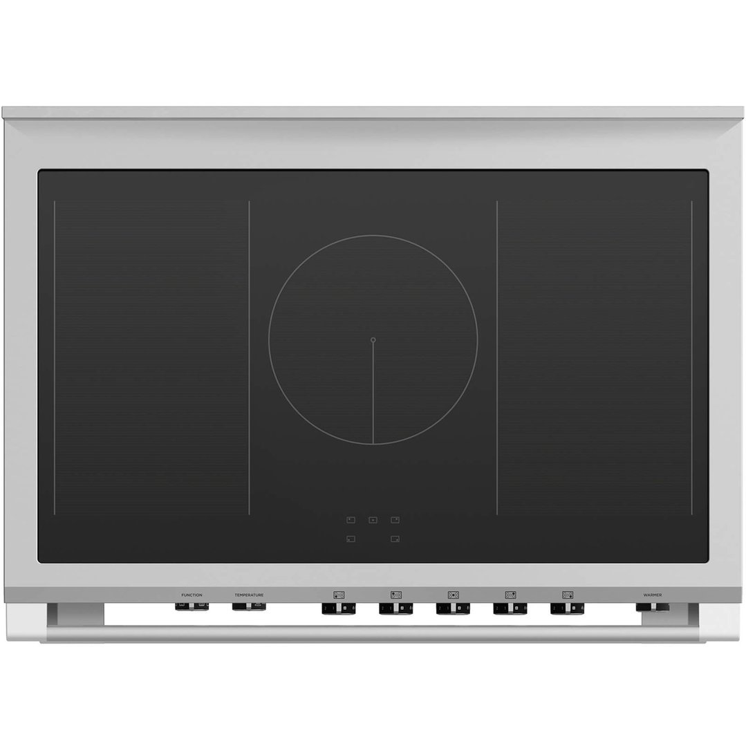 Fisher & Paykel 90cm Series 9 Classic 5 Zone Induction Pyrolytic Cooker, 2 SmartZones OR90SCI6W1