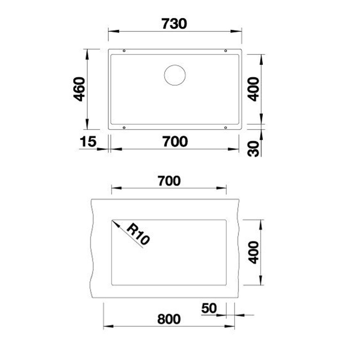 Blanco Silgranit™ PuraDur™ SinkWhite SUBLINE700UWK5