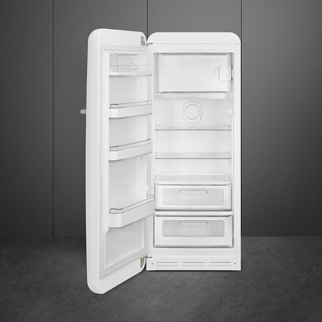 Smeg FAB 28 50’S Style Retro Refrigerator, Left Hand - White FAB28LWH5AU