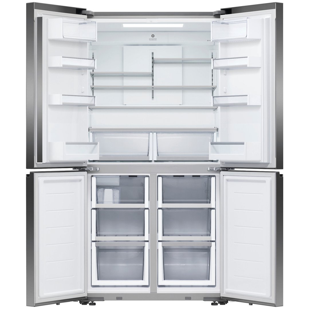Fisher & Paykel 538L Series 7 Quad Door Refrigerator Freezer, Ice & Water RF605QNUVB1
