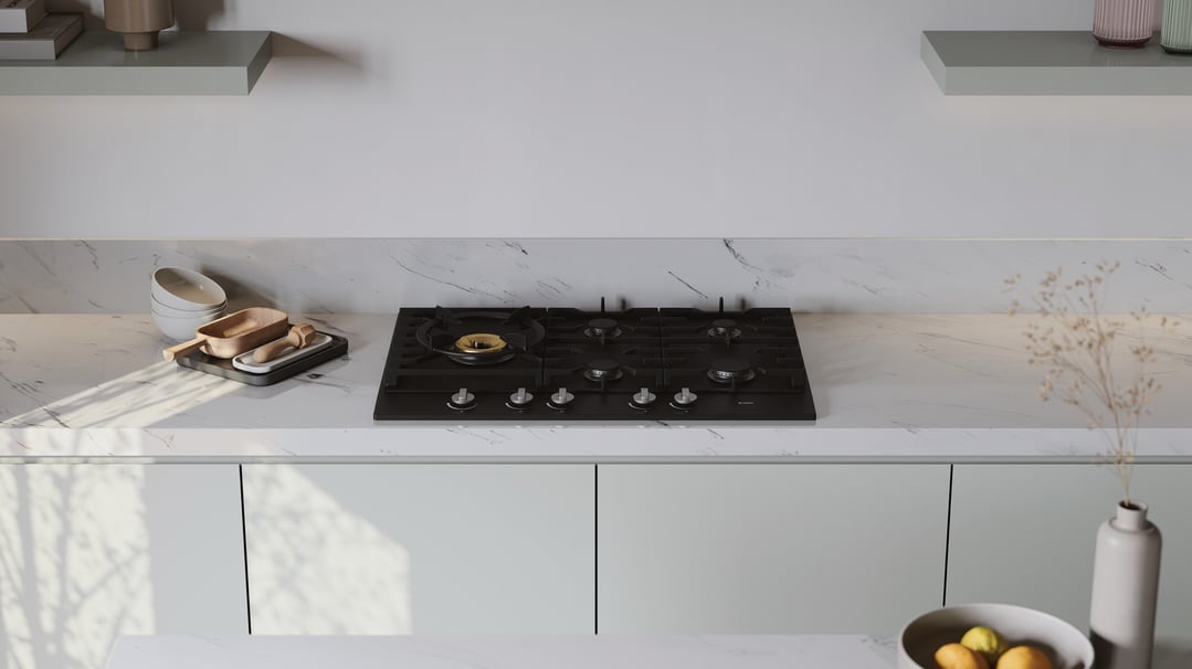 Asko 75cm Gas Cooktop Graphite Black HG1776AD