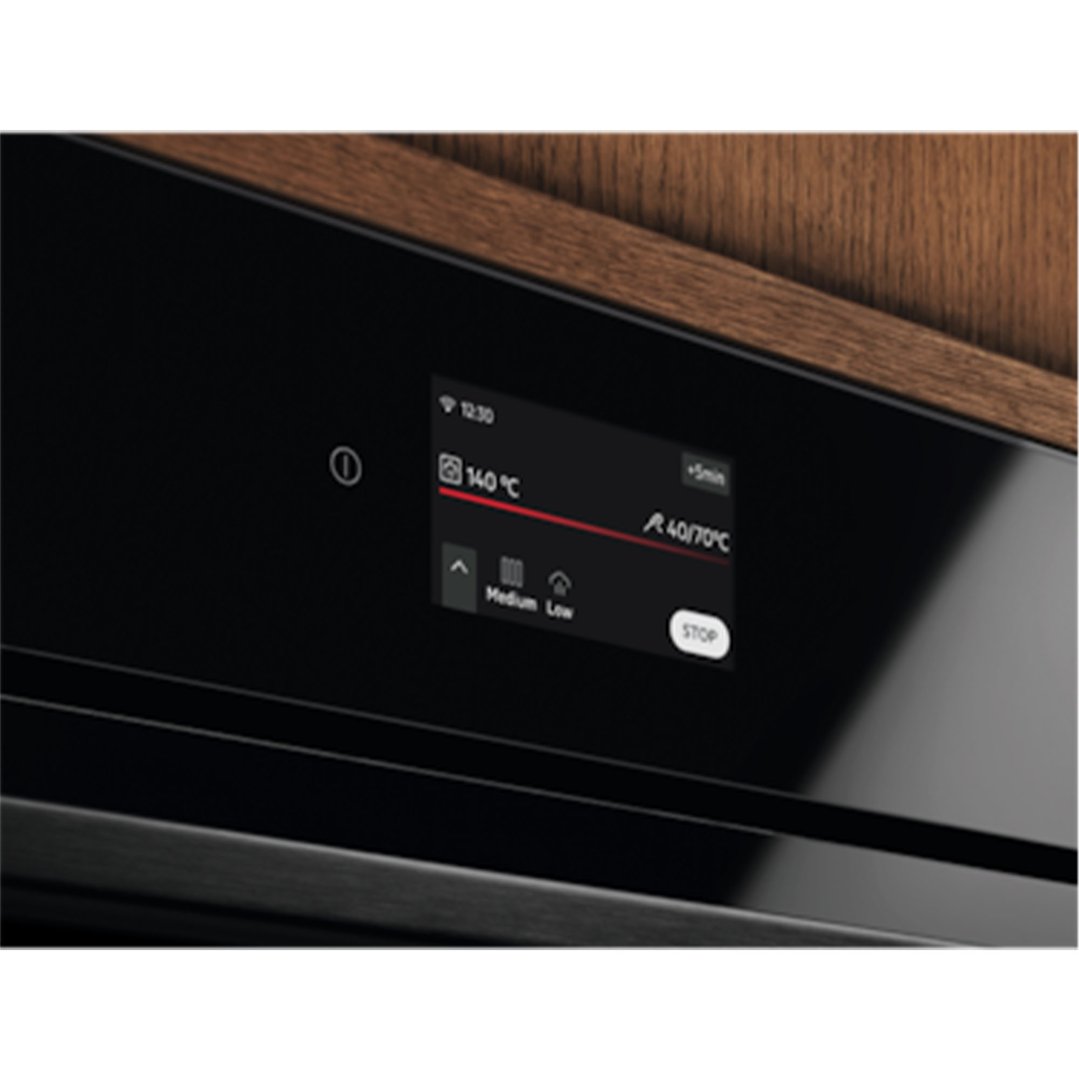 Electrolux 60cm Oven with Full Steam and Food Probe, 24 Function, Black - 800 Series EVES6810BF
