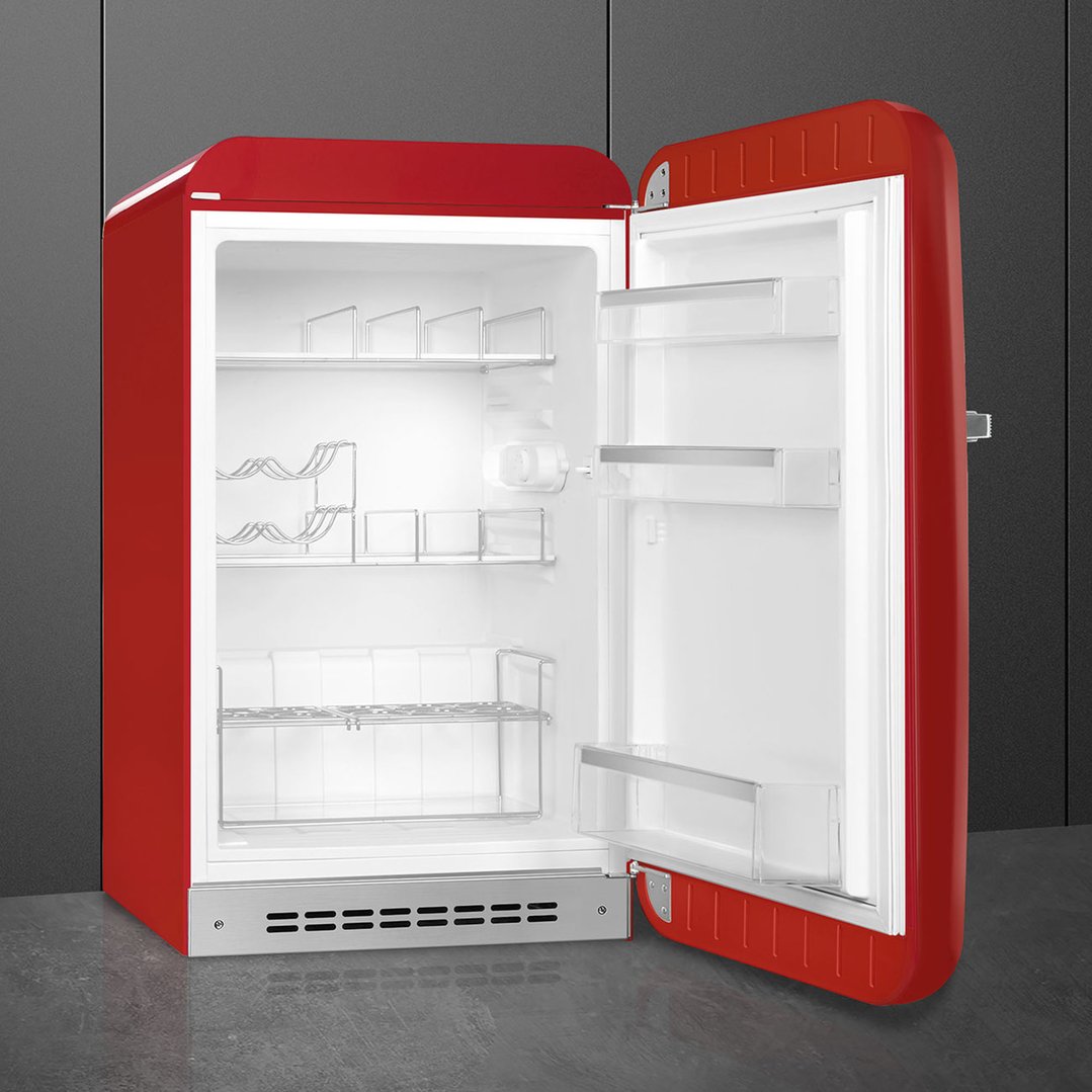 Smeg FAB 10 50's Style Retro Refrigerator, Happy Bar, Right Hand - Red FAB10HRRD5AU