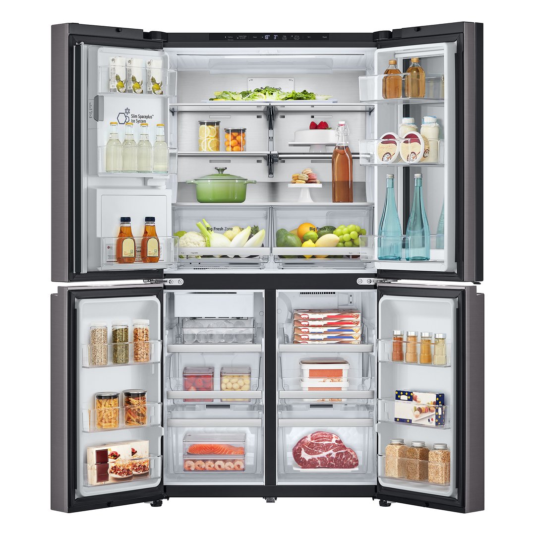 LG 642L French Door Fridge in Black Stainless Finish GF-V700BSLC
