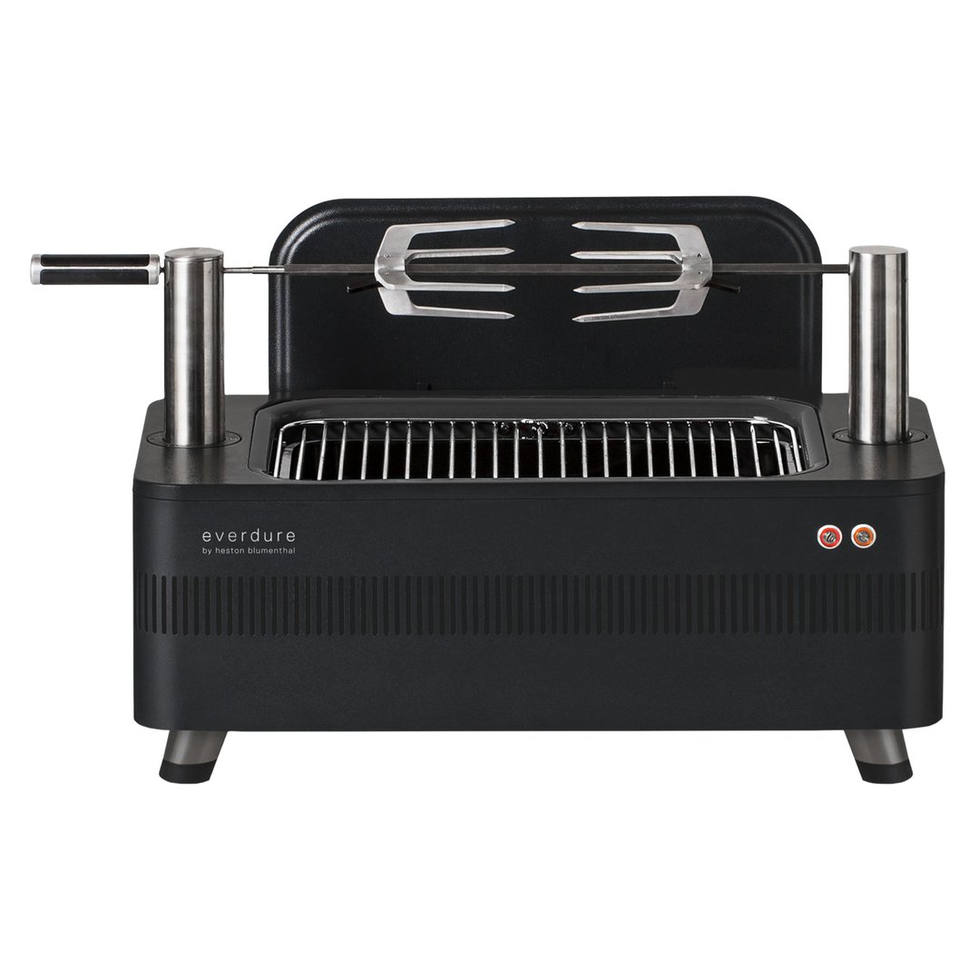 Everdure FUSION™ Electric Ignition Charcoal Barbeque with Pedestal (Black) HBCE1BSB