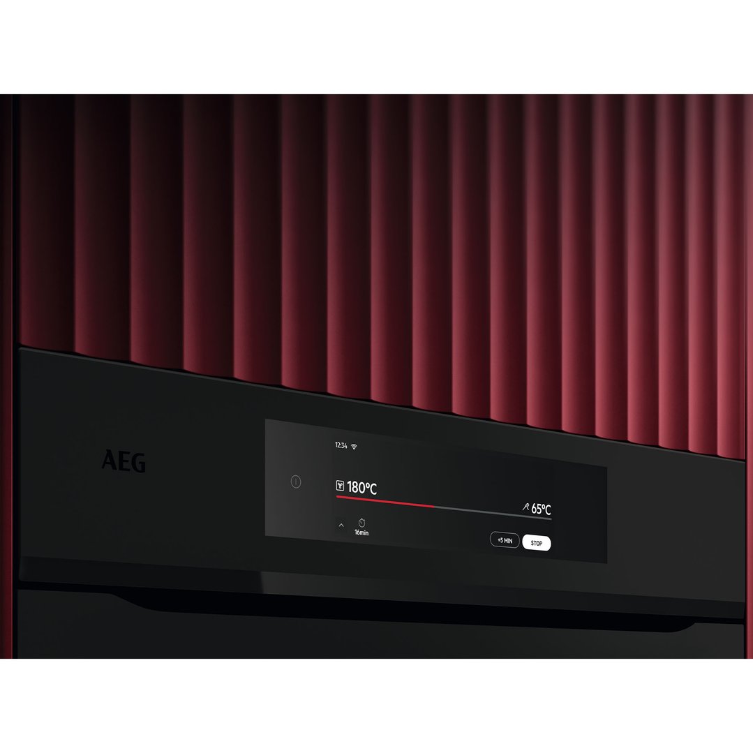 AEG 60cm Multifunction 21 Matte Black Sense Cook Oven NBT9P831AT