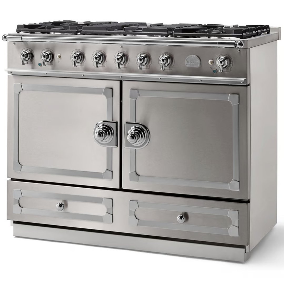 La Cornue Cornufé 110cm Dual Fuel Range Cooker - Stainless Steel, Polished Chrome CFE110DFSS/C
