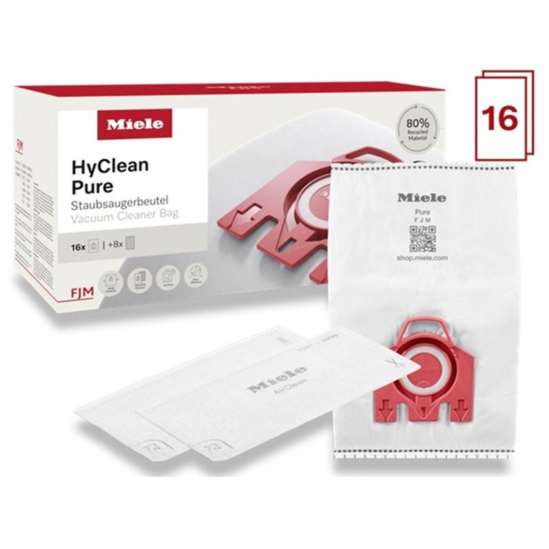 Miele FJM HyClean Pure Vacuum Cleaner Dustbags XXL Pack of 16 12498260