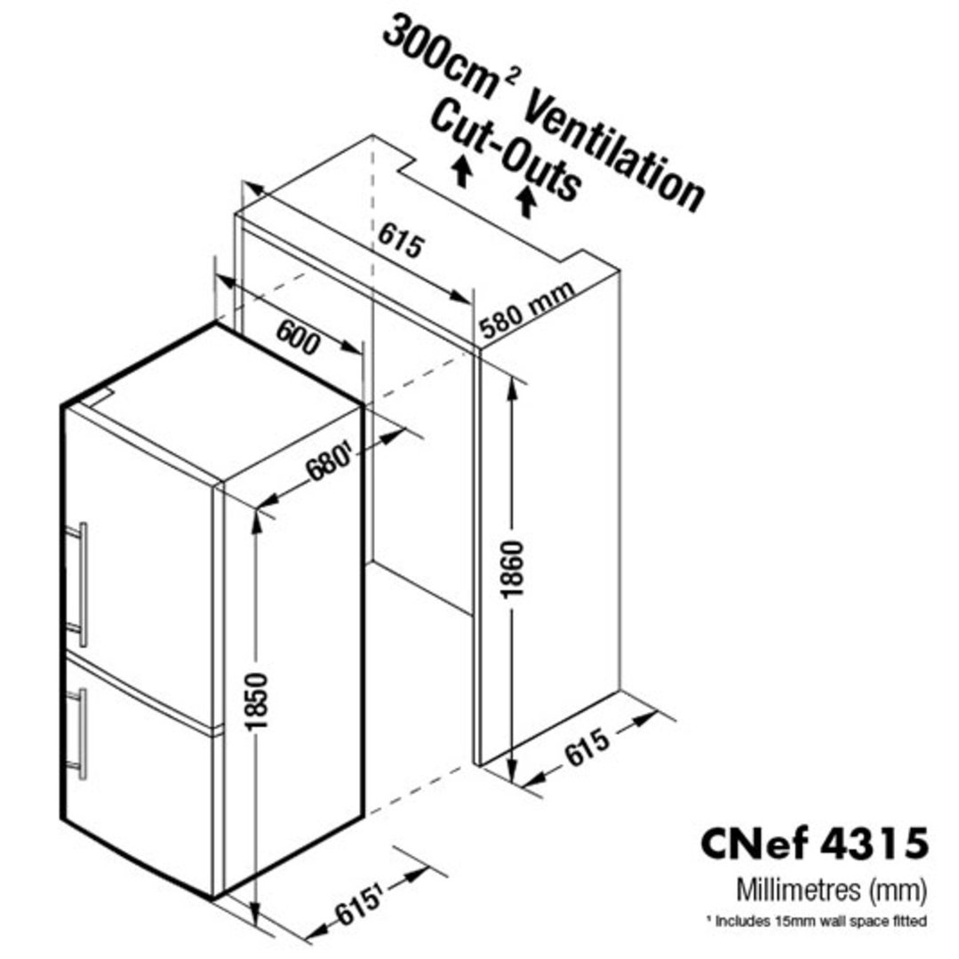 Liebherr 350L Fridge-freezer with NoFrost CNEF4315RH