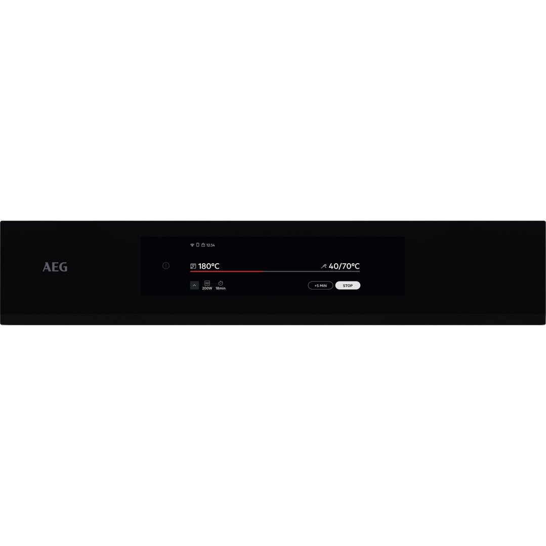 AEG 45cm COMBIQUICK® Gloss Black Microwave Oven NKK9A801B