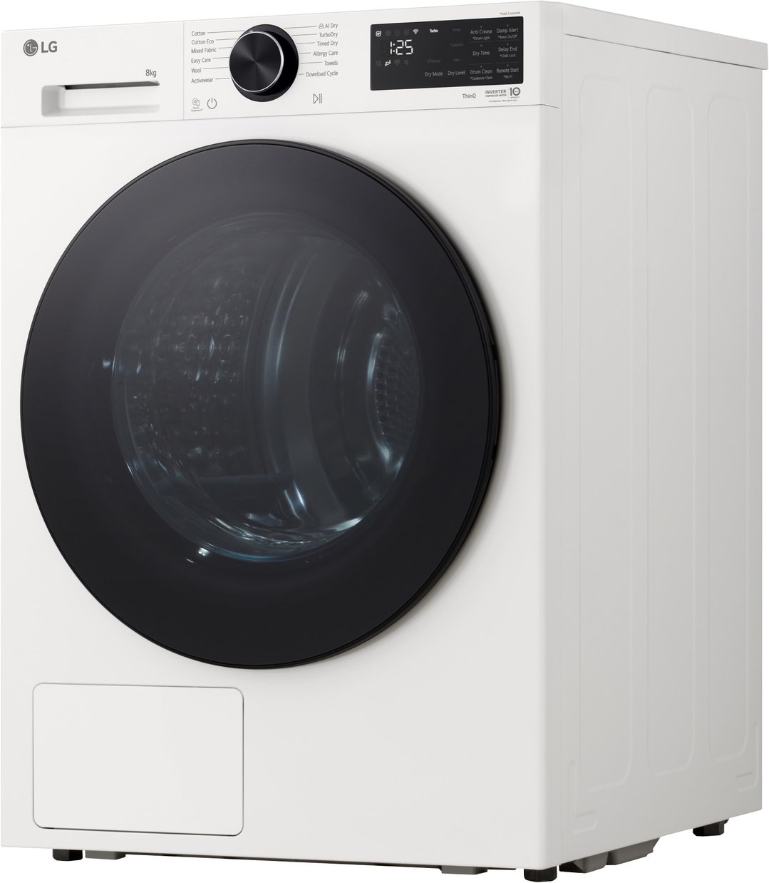 LG 8kg Series 3 AI Heat Pump Dryer - White DXH3-08W
