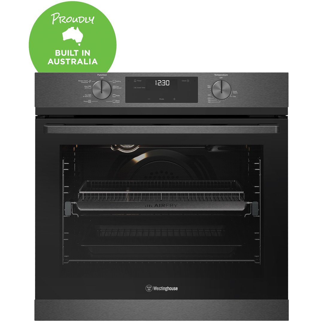 Westinghouse 60cm Multi-function 8 Oven with Air Fry - Dark Stainless Steel WVE6516DD