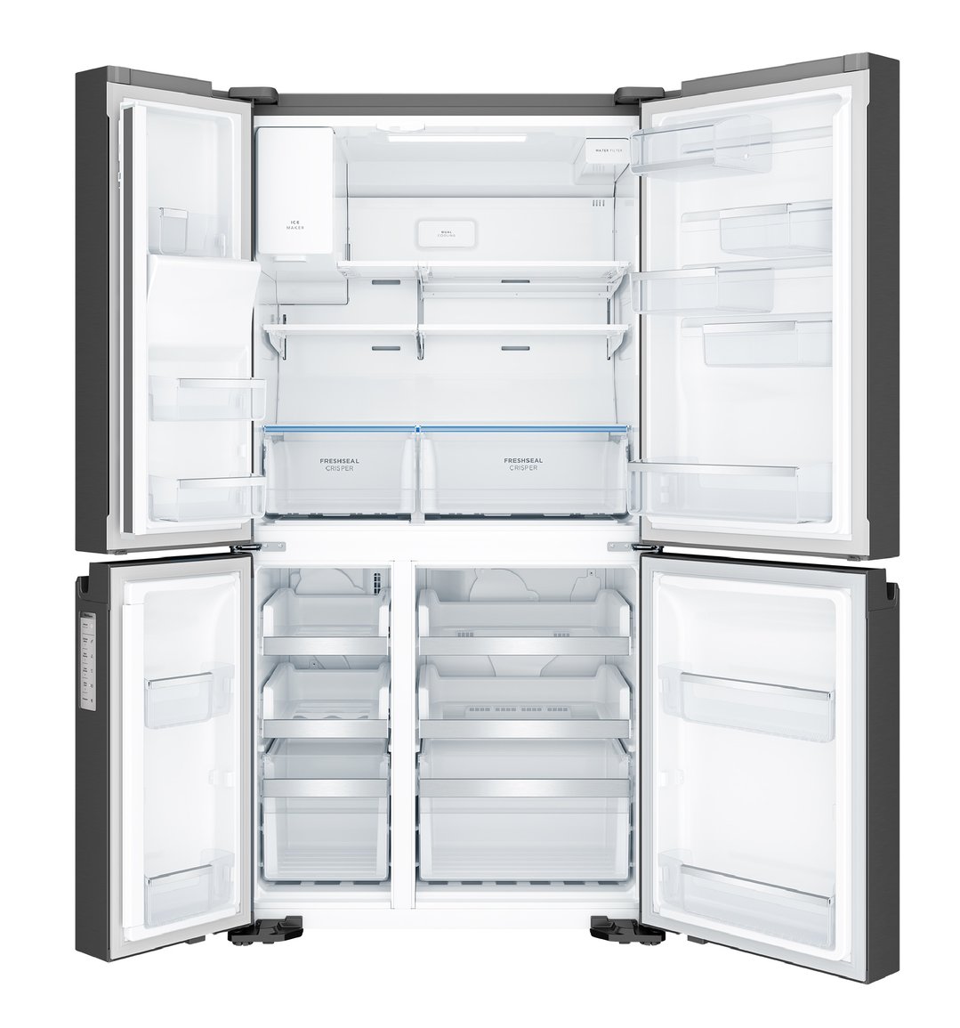 Westinghouse 609L Quad Door Fridge - Matte Black WQE6170BB