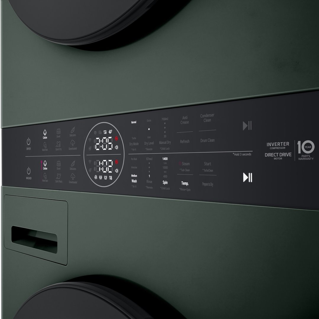 LG WashTower™ Compact All-In-One Stacked Washer Dryer - Forest Green WWT-1210FGX