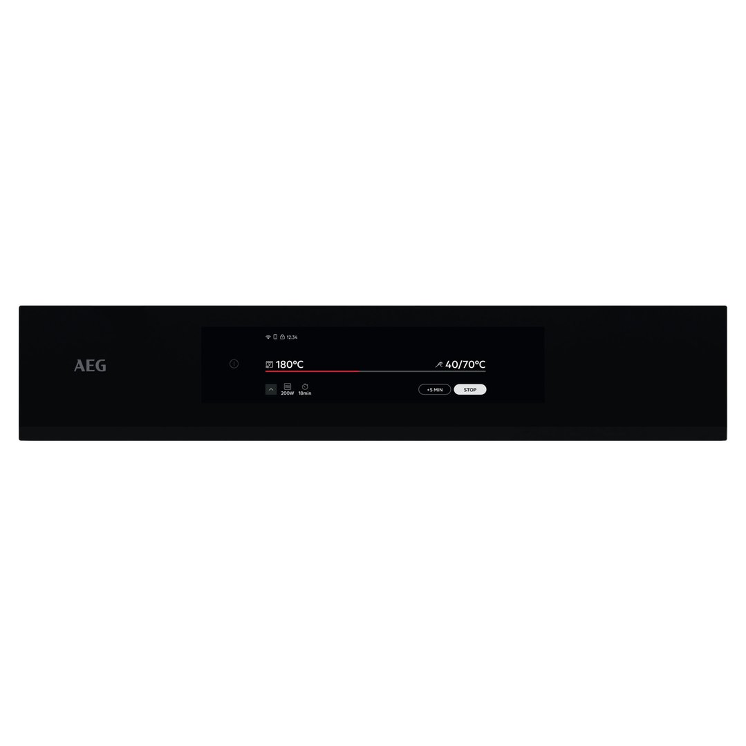AEG 45cm COMBIQUICK® Gloss Black Microwave Oven NKK9A801B