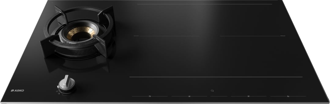 Asko 90cm Duo Fusion Combined Gas & Induction Cooktop - Black HIG89524BGD1