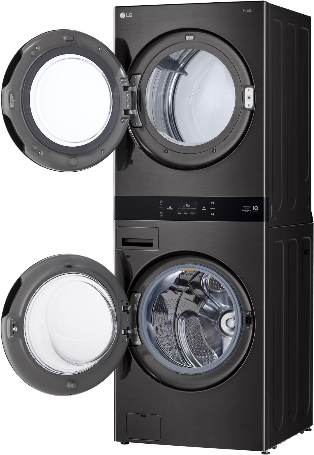 LG AI WashTower™ 19/10kg All-In-One Stacked Washer Dryer - Matte Grey WWT-1910GRX