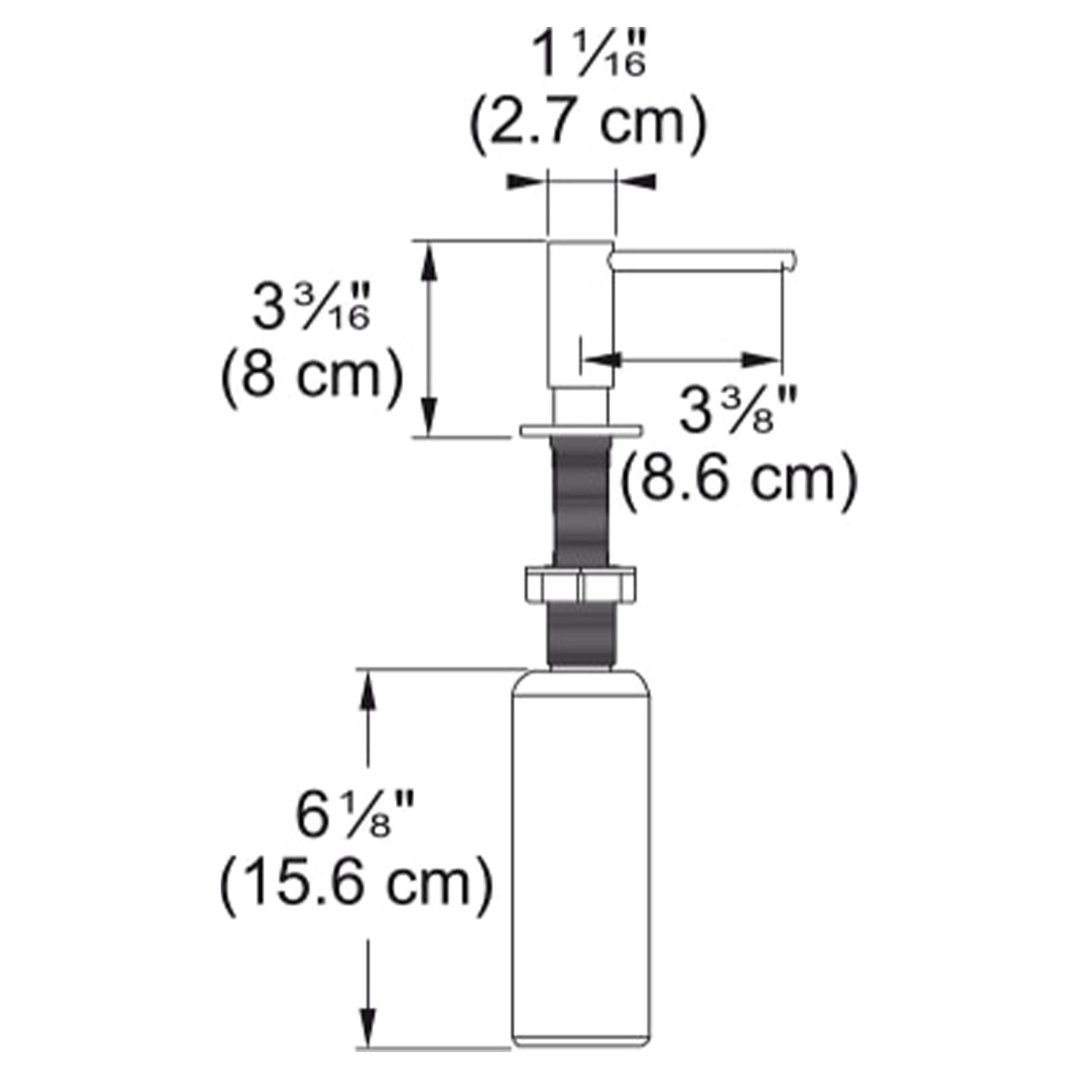 Franke ATLAS Soap Dispenser Brushed Stainless SD3450SS