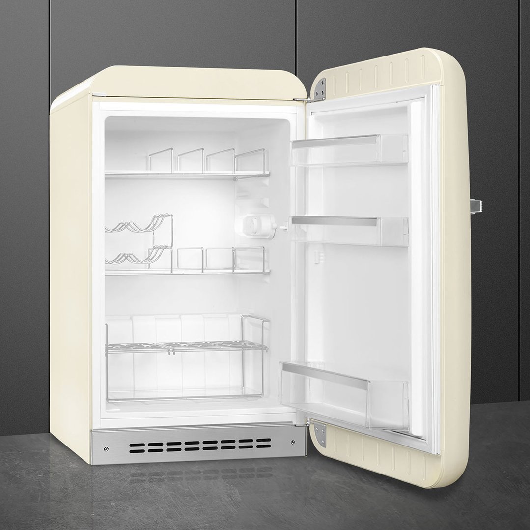 Smeg FAB 10 50's Style Retro Refrigerator, Happy Bar, Right Hand - Cream FAB10HRCR5AU