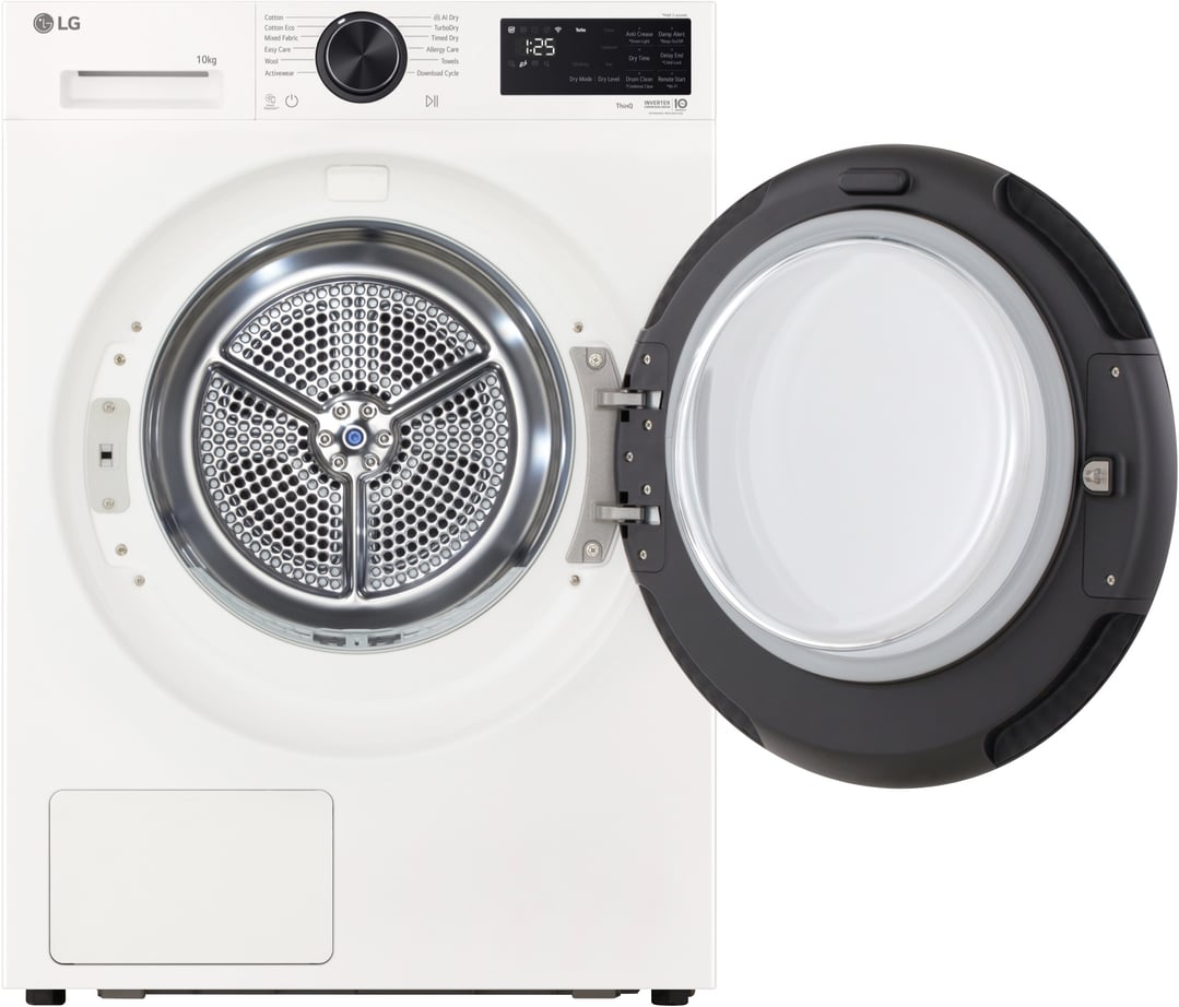 LG 10kg Series 3 AI Heat Pump Dryer - White DXH3-10W