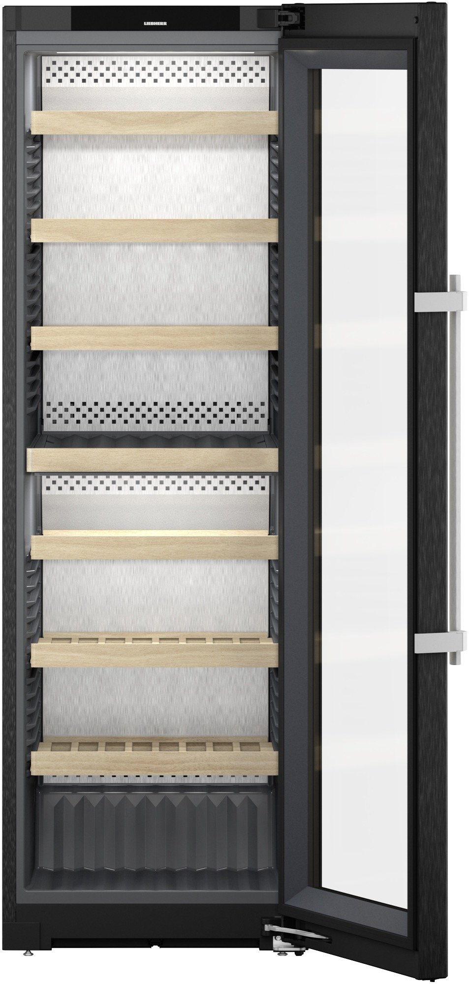 Liebherr 155 Bottle Dual Zone Wine Fridge - Black Steel WPBS5262RHH