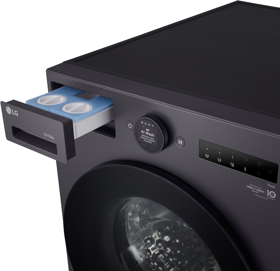 LG 16/10kg Series XL Front Load Washer Combo - Graphite Finish WXLC-1016GX