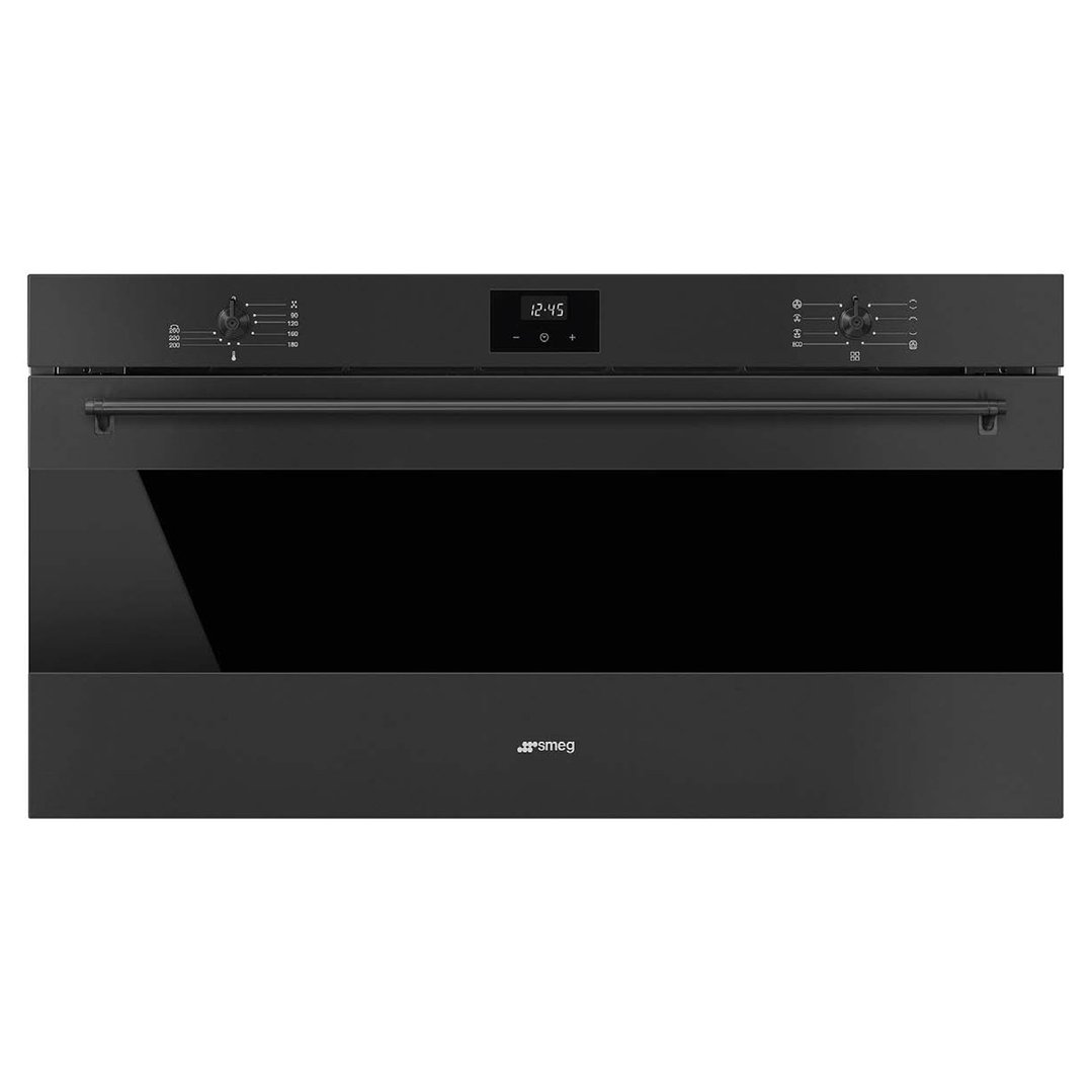 Smeg Classic 90cm Thermoseal Oven Matte Black SFRA9300TN Signature