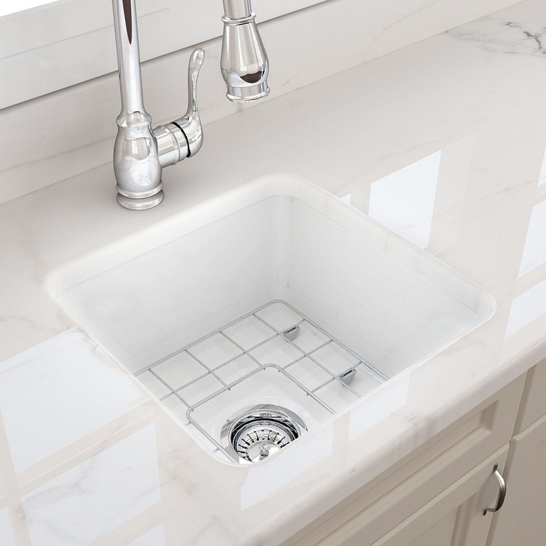 Turner Hastings Cuisine 46x46 Inset / Undermount Fireclay Sink with Overflow CU46FS-OF