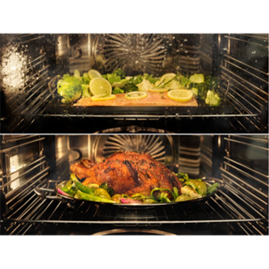 Electrolux 60cm Oven with Full Steam and Food Probe, 24 Function, Black - 800 Series EVES6810BF