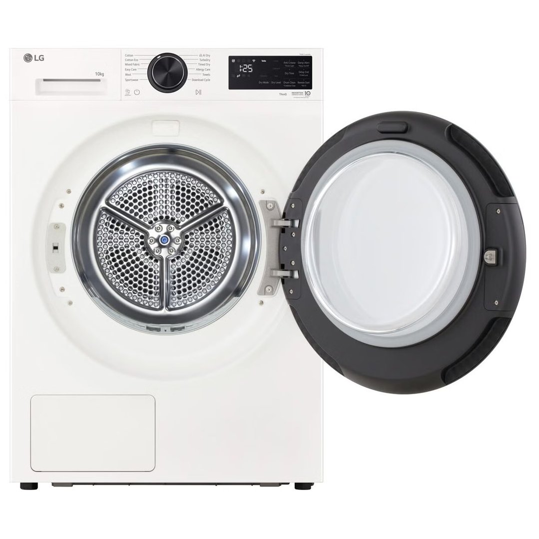 LG 10kg Series 3 AI Heat Pump Dryer - White DXH3-10W