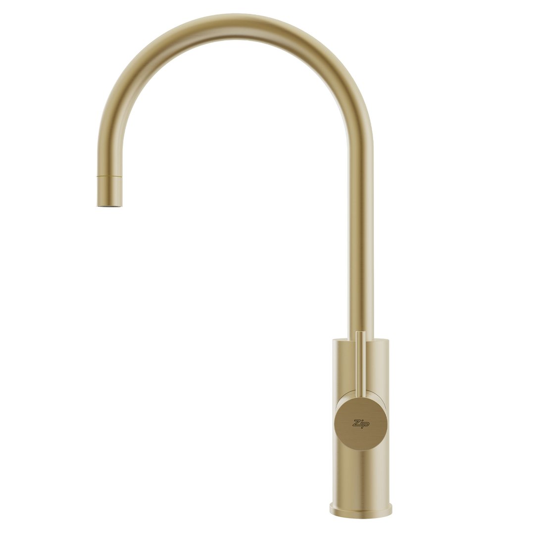Zip Mixer Tap Mains CUBE Brushed Brass 95804Z18