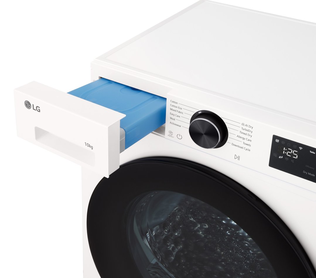 LG 10kg Series 3 AI Heat Pump Dryer - White DXH3-10W