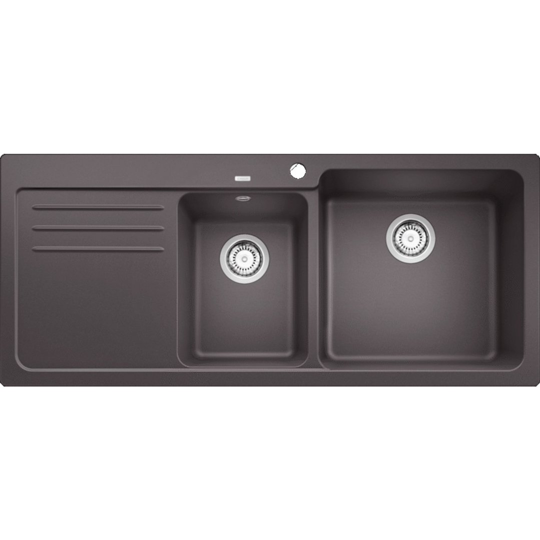 Blanco Double Bowl Sink with Drainer Rock Grey NAYA8SGRK5