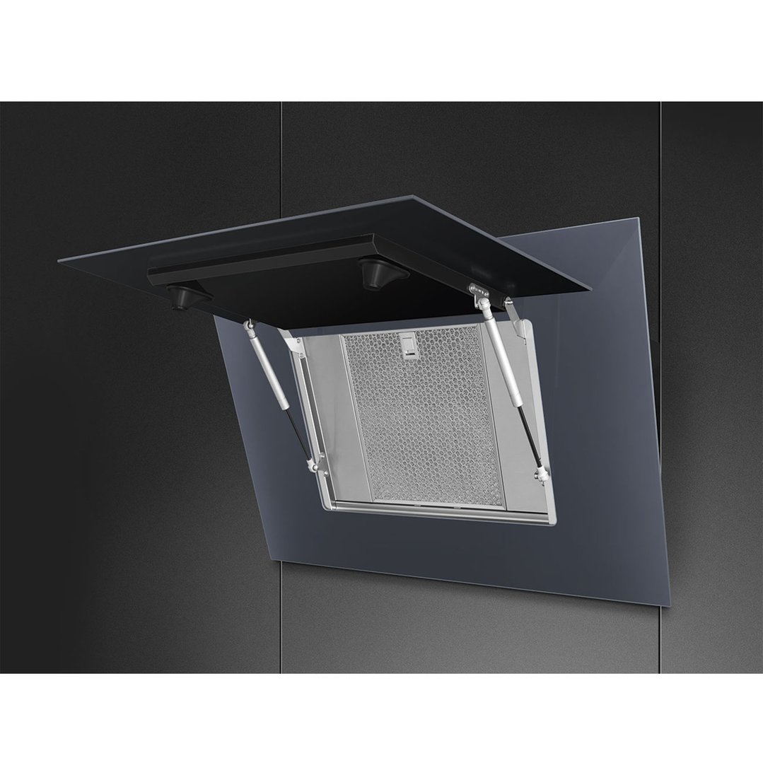 Smeg Linea 90cm Vertical Rangehood - Neptune Grey KV194G