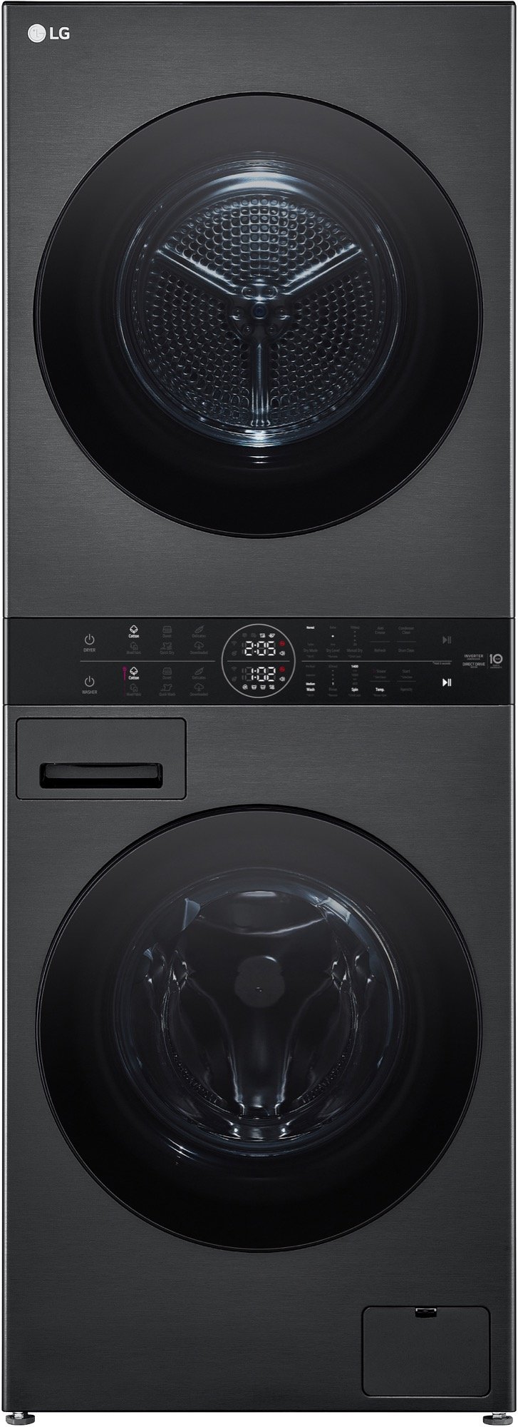 LG 12/10kg WashTower™ Stacked Washer Dryer - Black WWT-1210BX