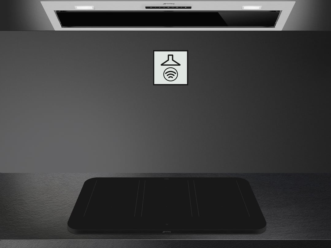 Smeg 90cm Isola Alta Induction Cooktop with Autovent 2.0 - Matte Black SISL7964MB