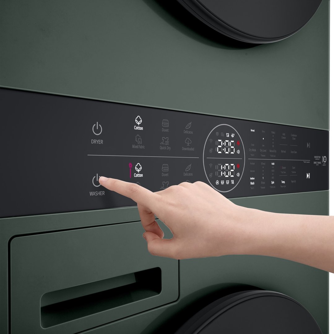 LG WashTower™ Compact All-In-One Stacked Washer Dryer - Forest Green WWT-1210FGX