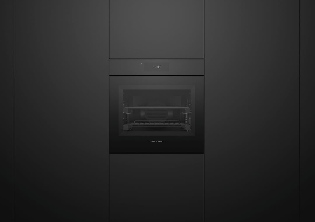 Fisher & Paykel 60cm Minimal Handleless Combi-Steam Oven, Black OS60SAMHUNB5
