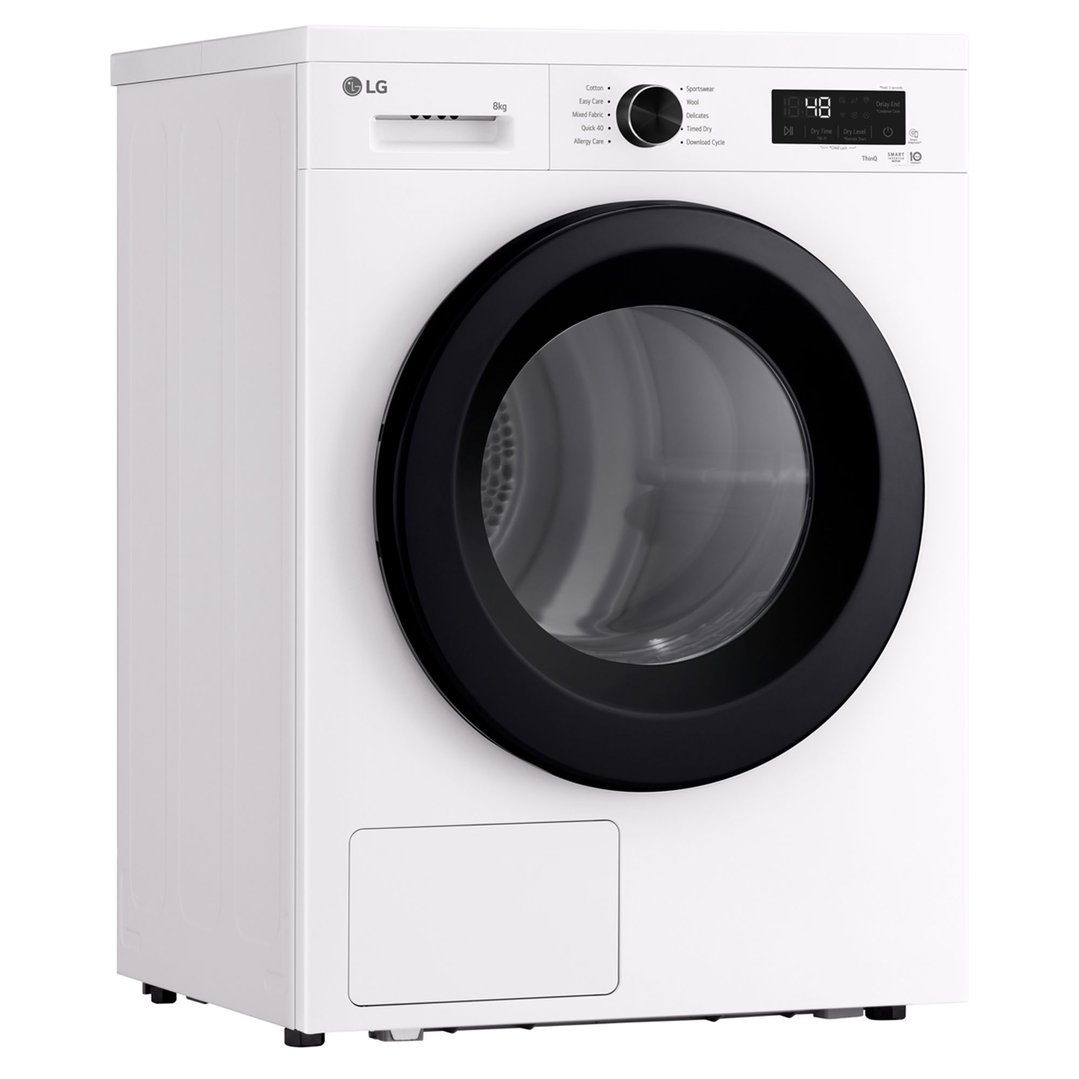 LG 8kg White Heat Pump Dryer DVH1-08WP