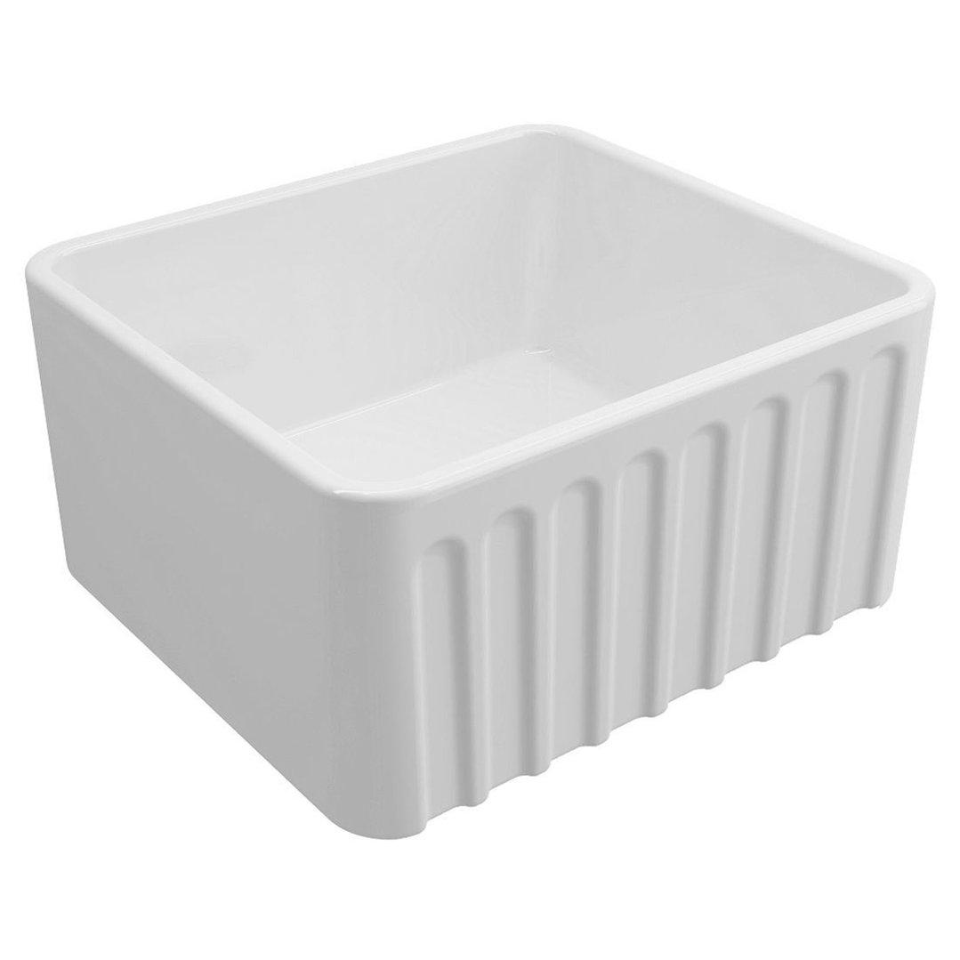 Turner Hastings Novi 50x46 Fireclay Butler Sink - Gloss White NO50FS