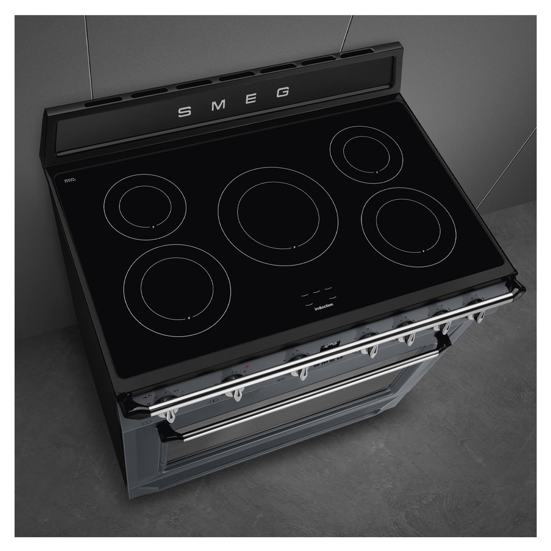 Smeg 90cm Victoria Aesthetic Cooker with Induction Hob Slate Grey TR90IPGR