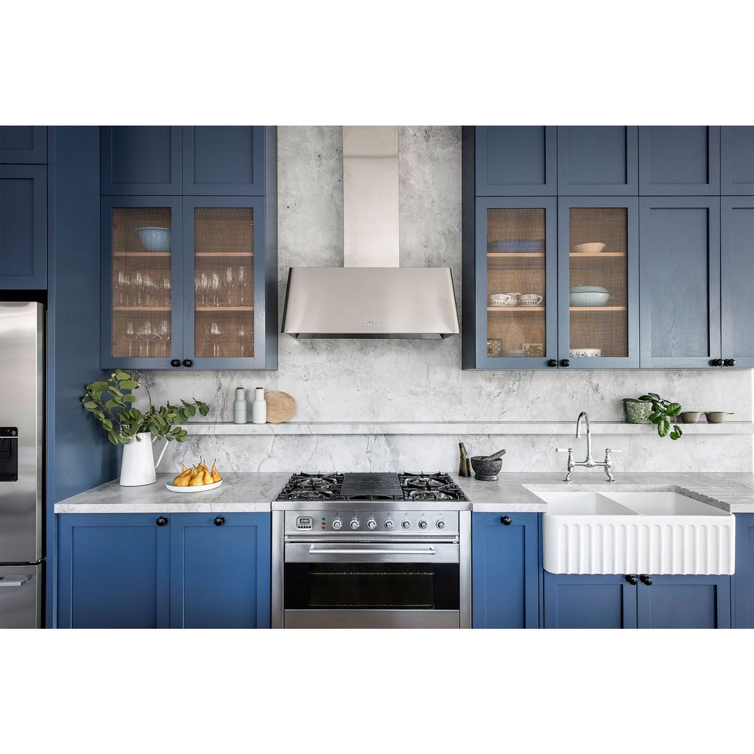 Turner Hastings Novi 85x46 Double Bowl Fireclay Butler Sink - Gloss White NO85FS