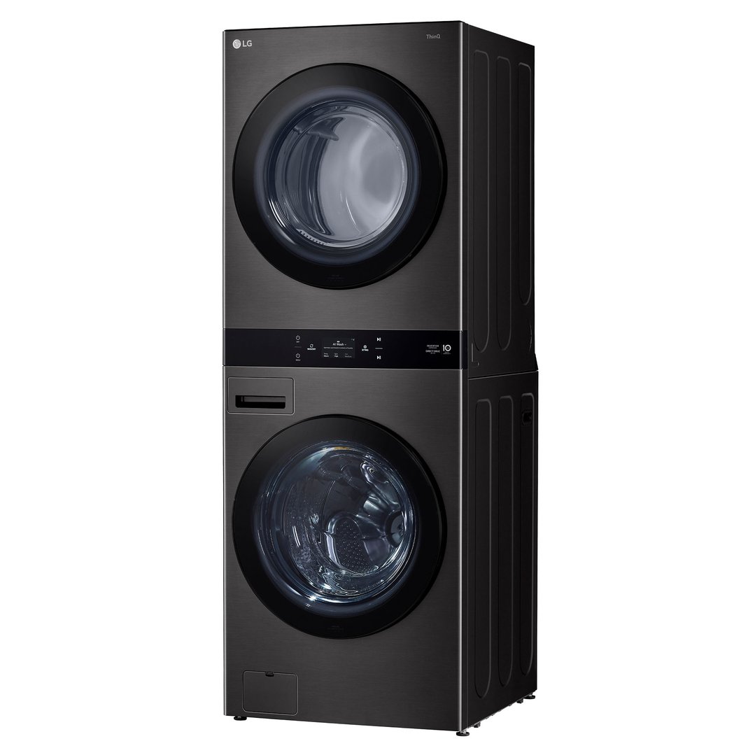 LG 19/10kg AI WashTower™ Stacked Washer Dryer Black WWT-1910B