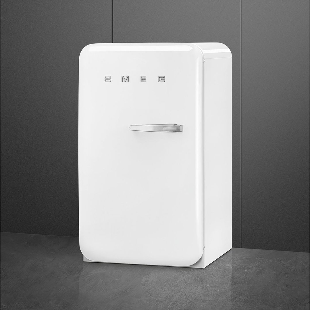 Smeg FAB10 50's Style Retro Refrigerator Left Hand Hinge - White FAB10HLWH6